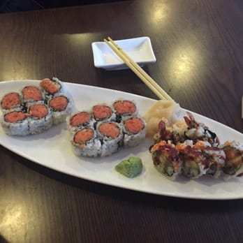 Akaru Sushi - Three rolls that came with my lunch special. All this and a soup and salad for $11 - Sushi Bars Near Me - Brooklyn, New York Akaru Sushi - Three rolls that came with my lunch special. All this and a soup and salad for $11 - Sushi Bars Near Me - Brooklyn, New York