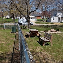 Spring Valley Dog Park - Picnic table inside and outside fenced area