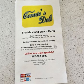 The Deli - a menu for breakfast and lunch - Delis Near Me - Sanford, Florida The Deli - a menu for breakfast and lunch - Delis Near Me - Sanford, Florida