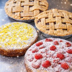 Red Rooster Cookie Jar - Lemon Ricotta, Raspberry Ricotta, apple pie