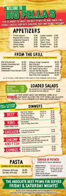 Menu photo 1 Big Fella's Bar And Grill Aberdeen, SD Menu photo 1 Big Fella's Bar And Grill Aberdeen, SD
