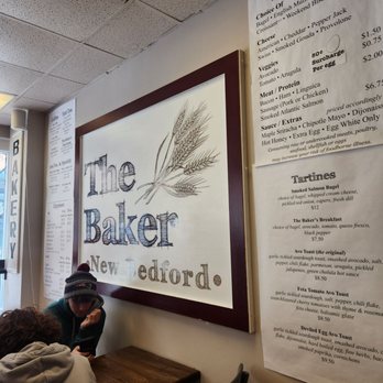 The Baker - Sign and menu - Coffee & Tea Near Me - New Bedford, Massachusetts