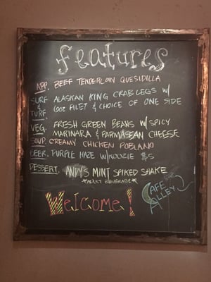 Menu photo 8 Cafe Alley Ardmore, OK