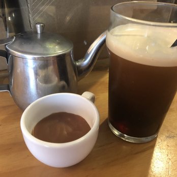 Dime Store - Nitro coffee with a side of real caramel sauce and milk - Breakfast & Brunch Near Me - Detroit, Michigan