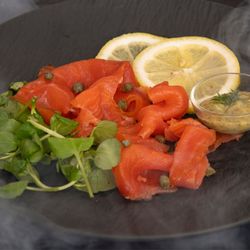 Belhaven Smokehouse - Our classic smoked salmon is slowly dry cured and traditionally smoked to create a oaky flavour with a firm texture.