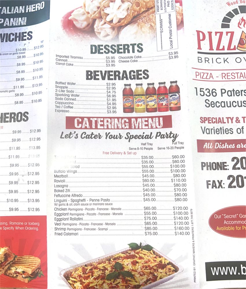 PIZZA BITE RESTAURANT AND CATERING 42 Photos & 22 Reviews 1536 Paterson Plank Rd, Secaucus