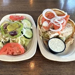 Mr. Gyros Greek Food & Pastry - Lunch Special with Greek Salad and Chicken Pita