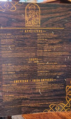 Menu photo 2 Jerk Riley’s Billiards and Irish Pub Ashland, KY