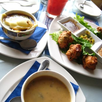 Gypsy Cafe - drink, appetizer, and soup (see reviews for details).  all yummers. - New American Near Me - Lincoln, New Hampshire