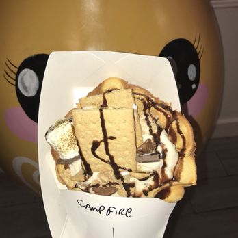 Luv Pho Food - S'mores Puffle! Did ya see the toasted s'mores on top of all that ice cream??? - Vietnamese Near Me - Mandeville, Louisiana Luv Pho Food - S'mores Puffle! Did ya see the toasted s'mores on top of all that ice cream??? - Vietnamese Near Me - Mandeville, Louisiana
