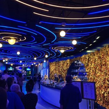 Immersive Van Gogh Exhibit - Line inside to get to the exhibit. Cafe on the right. - Art Museums Near Me - Los Angeles, California