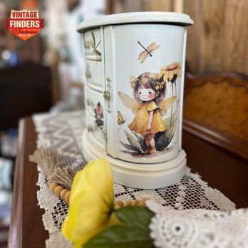 Vintage Finders Warehouse - Jewelry Box with Fairies - we carry many one-of-a-kind gifts - Furniture Stores Near Me - Venice, Florida Vintage Finders Warehouse - Jewelry Box with Fairies - we carry many one-of-a-kind gifts - Furniture Stores Near Me - Venice, Florida