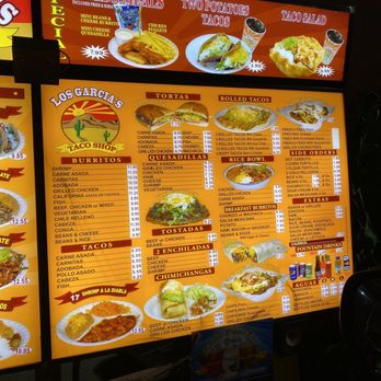 Los Garcia's Taco Shop - Their menu 8/2023 - Mexican Near Me - El Cajon, California Los Garcia's Taco Shop - Their menu 8/2023 - Mexican Near Me - El Cajon, California