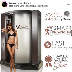 Toes In The Sand Tanning & Beauty Salon - Versa Booth Spray Tan Airbrush System
light medium or dark
walk ins no apt needed