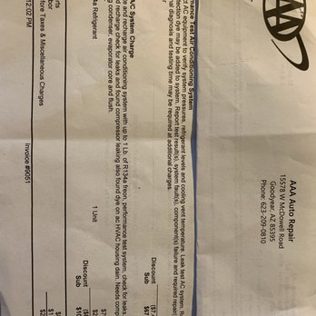 AAA Goodyear Branch - This is the service they charged me for that was not done. - Life Insurance Near Me - Goodyear, Arizona