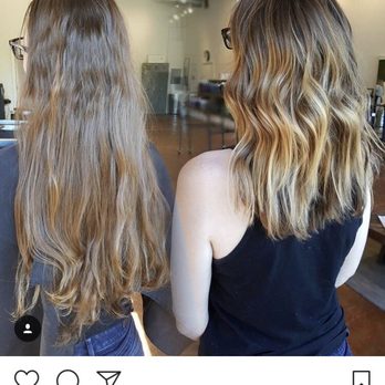 Tribe Salon and Spa - My first time coming here a few months back! Before and after. Amazing! - Hair Salons Near Me - Roseville, California