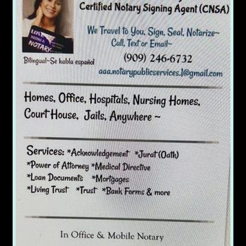 AAA Mobile Notary Services - Services Offered - Notaries Near Me - Grand Terrace, California AAA Mobile Notary Services - Services Offered - Notaries Near Me - Grand Terrace, California