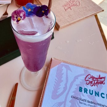 Strawberry Moon - Purple Reign Cocktail - Mediterranean Near Me - Miami Beach, Florida