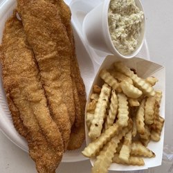 Country Barn Restaurant - Fried Catfish with slaw and fries