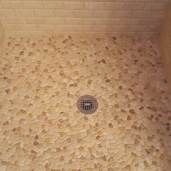 David Giusto Tile Contractor - Pebble tile to shower pan floor. - General Contractors Near Me