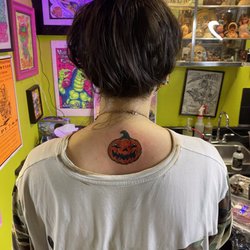 Lone Wolf Tattoos - Halloween Jack-o-lantern pumpkin.