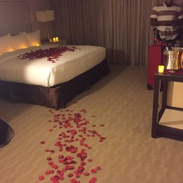 The Hilton in Lax!! My husband reading his note lol!