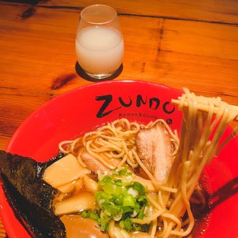 Zundo Ramen & Donburi - Shoyu ramen with white peach lychee sake - Ramen Near Me - Cincinnati, Ohio Zundo Ramen & Donburi - Shoyu ramen with white peach lychee sake - Ramen Near Me - Cincinnati, Ohio