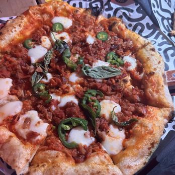 Doughboy Johnnys - Margherita with bacon and jalapeño - Pizza Near Me - Linden, New Jersey