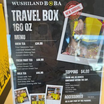 Wushiland Boba - Travel box deal - Bubble Tea Near Me - San Diego, California Wushiland Boba - Travel box deal - Bubble Tea Near Me - San Diego, California