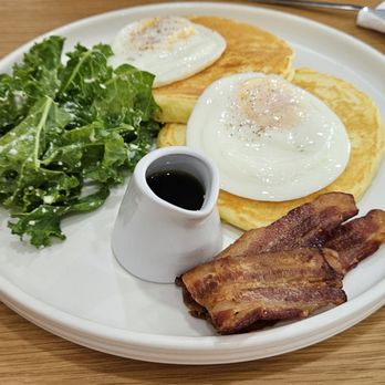J S Foodies - Pancakes, eggs, bacon & side salad - Japanese Near Me - Princeton, New Jersey J S Foodies - Pancakes, eggs, bacon & side salad - Japanese Near Me - Princeton, New Jersey