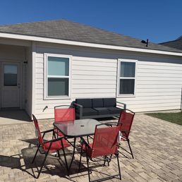 After patio completed 20x 15 ft with pavers. After patio completed 20x 15 ft with pavers.