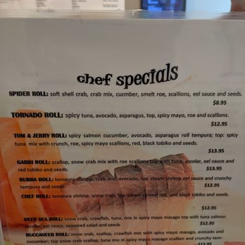 On A Roll Sushi - They have a Tom and Jerry roll....which I almost ordered because I'm Jerry. - Sushi Bars Near Me - Tampa, Florida On A Roll Sushi - They have a Tom and Jerry roll....which I almost ordered because I'm Jerry. - Sushi Bars Near Me - Tampa, Florida