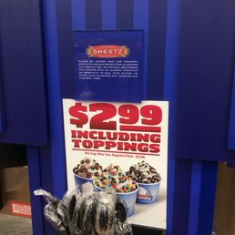 Soft ice cream with unlimited toppings.