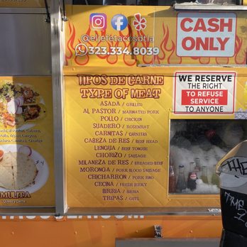 Tacos El Jefe - Types of Meat - Food Trucks Near Me - Los Angeles, California