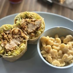 @ The Diner - Chicken wrap with Mac n' cheese