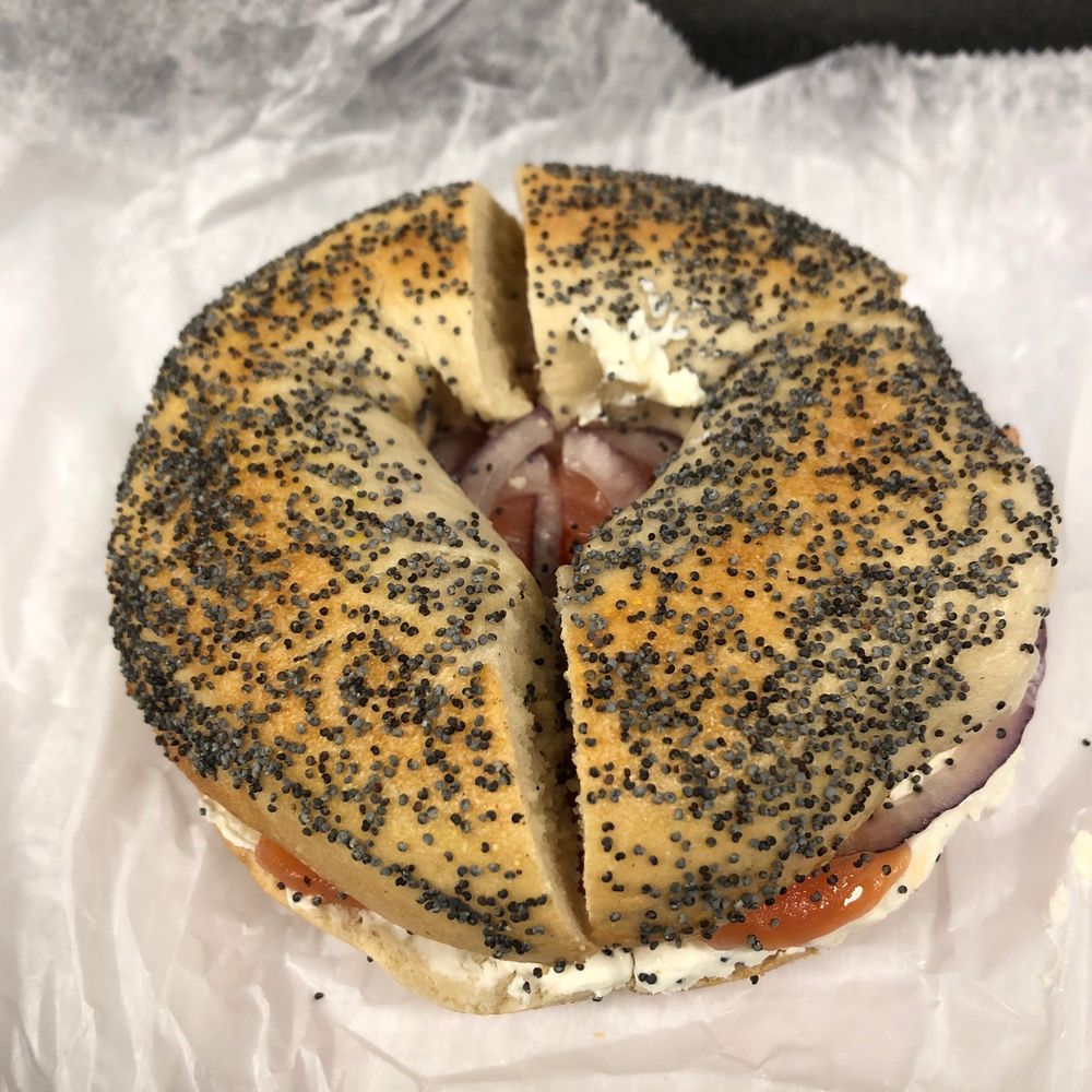 Super Duper Bagels - Bagel with lox, cream cheese & purple onion - Bagels Near Me - Livingston, New Jersey Super Duper Bagels - Bagel with lox, cream cheese & purple onion - Bagels Near Me - Livingston, New Jersey