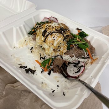 Qualcomm Cafe Q - Did I eat half of the food before taking the picture? No. This is actually what I got. $10. They're rationing portions here - Cafes Near Me - San Diego, California Qualcomm Cafe Q - Did I eat half of the food before taking the picture? No. This is actually what I got. $10. They're rationing portions here - Cafes Near Me - San Diego, California