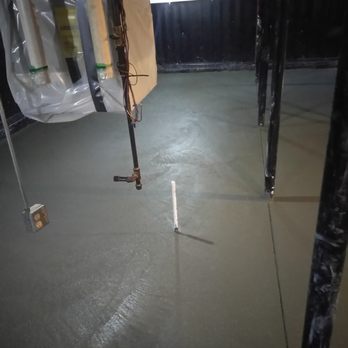 Basement Seepage Solution - New concrete basement floor with joints - Waterproofing Near Me - Yorkville, Illinois