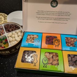 Nuts.com - Holiday Tin 2. 4376-001G. 1.25 pounds. Large Mixed Nut Sampler. 8534-11. 2.25 pounds.