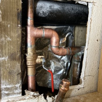 Do It Rite Plumbing - New shut off valve in the wall next to the ABS drain line! - Plumbing Near Me