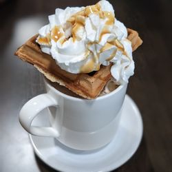 Soufflé Cafe & Bistro - The waffle latte!