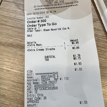 Jollibee - Charged for a little sauce. - Fast Food Near Me - Houston, Texas Jollibee - Charged for a little sauce. - Fast Food Near Me - Houston, Texas