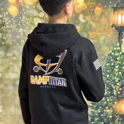 Camp Titan Fitness - New All black zipper hoodie