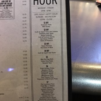 Yard House - Happy hour menu - Vegetarian Near Me - Burbank, California