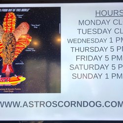 Astros Corn Dogs - Hours