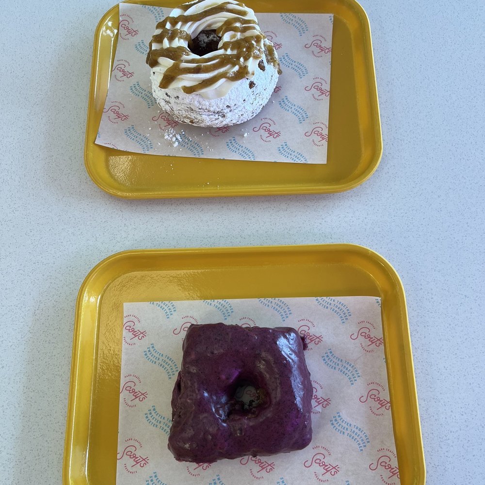 Scouts Doughnuts - GF blueberry donut, goat cheese & fig donut - Donuts Near Me - Greenville, South Carolina Scouts Doughnuts - GF blueberry donut, goat cheese & fig donut - Donuts Near Me - Greenville, South Carolina