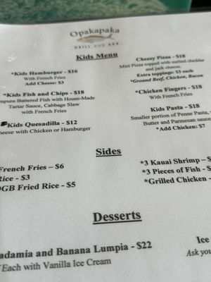 Menu photo 3 Opakapaka Grill and Bar Hanalei, HI