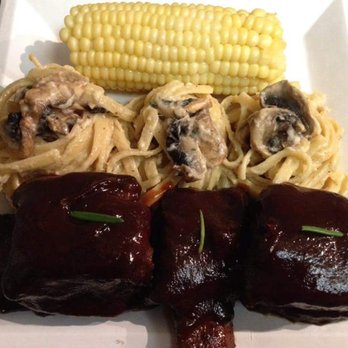 Taste & Sea - Grilled Corn on the Cob, Mushroom Fettuccini Alfredo and my Sweet and Juicy BBQ Beef Short Ribs - Personal Chefs Near Me - Anaheim, California Taste & Sea - Grilled Corn on the Cob, Mushroom Fettuccini Alfredo and my Sweet and Juicy BBQ Beef Short Ribs - Personal Chefs Near Me - Anaheim, California