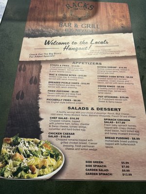 Menu photo 8 Racks Bar and Grill Ely, NV Menu photo 8 Racks Bar and Grill Ely, NV