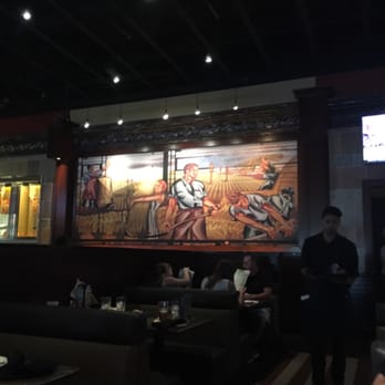 BJ's Restaurant & Brewhouse - Mural on back wall - New American Near Me - Katy, Texas BJ's Restaurant & Brewhouse - Mural on back wall - New American Near Me - Katy, Texas